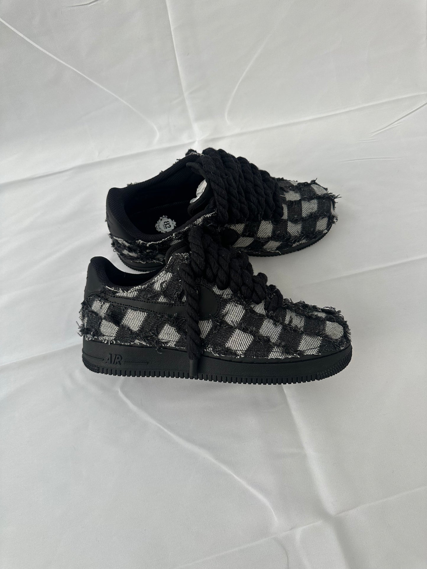 Nike Air Force 1 Black Denim Jacquard