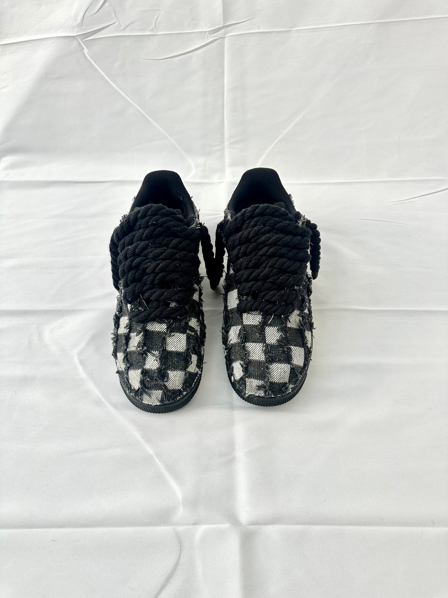 Nike Air Force 1 Black Denim Jacquard