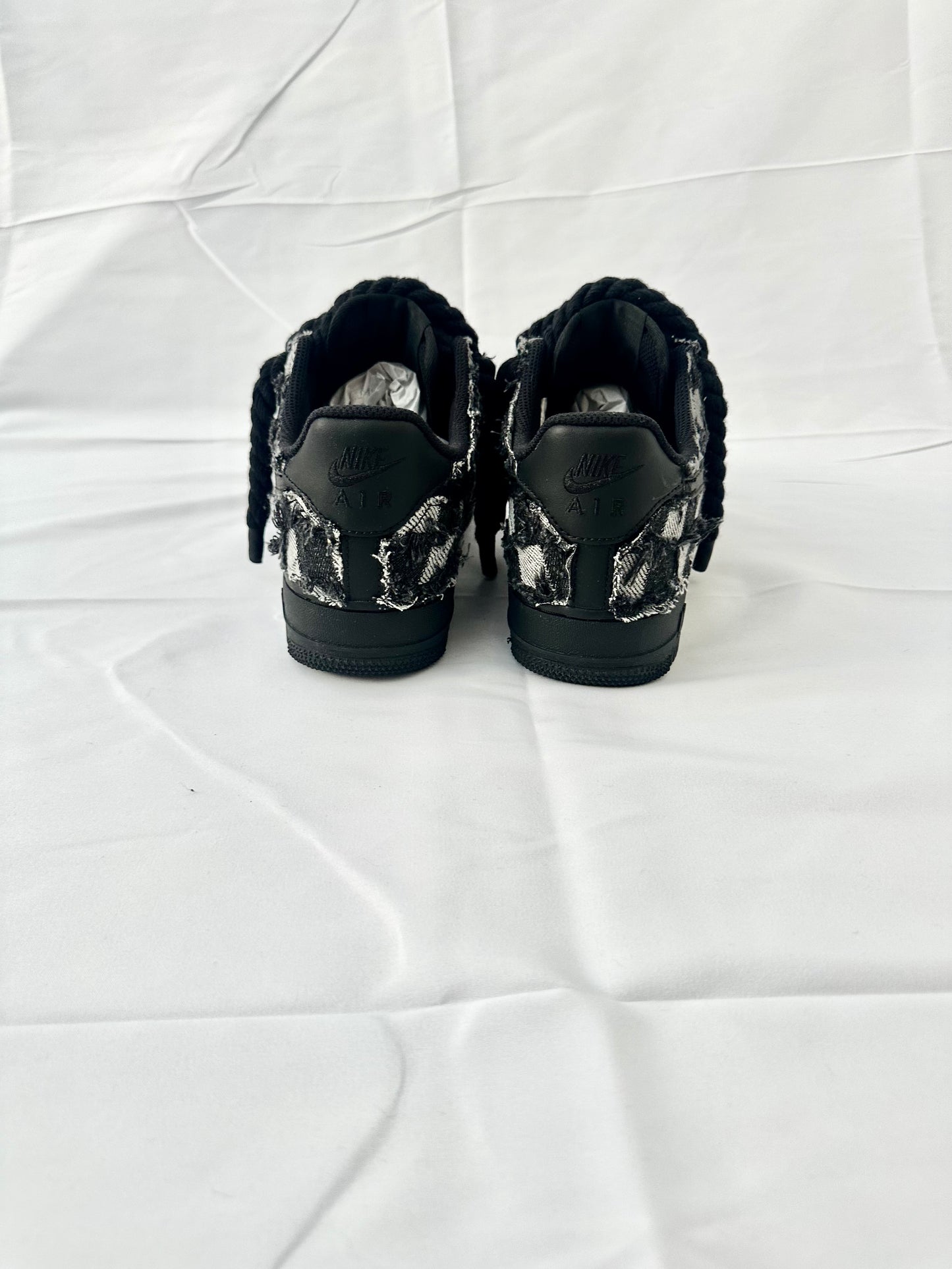 Nike Air Force 1 Black Denim Jacquard