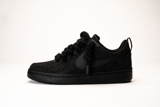 Nike Borough Black Glitter Rope Laces